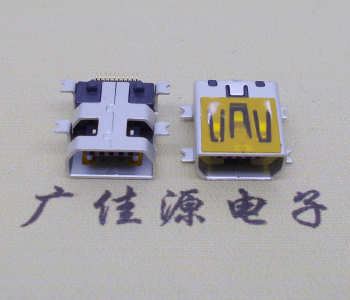 泸州迷你USB插座,MiNiUSB母座,10P/全贴片带固定柱母头