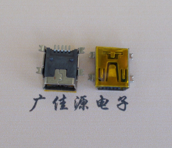 泸州MINI USB 5P 接口 母座 全贴带麦拉 高9.6带0.9柱子