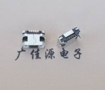 泸州迈克小型 USB连接器 平口5p插座 有柱带焊盘