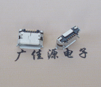 泸州Micro USB 5pin接口 固定脚距6.4插板有柱卷边