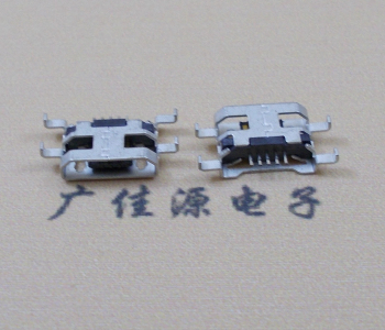 泸州MICRO USB 5PIN接口 沉板1.6MM 四脚插板无导位