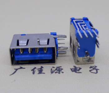 泸州USB 测插2.0母座 短体10.0MM 接口 蓝色胶芯