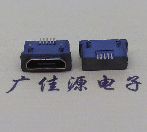 泸州MICRO USB5p防水接口 90度卧式 两脚插板牢固