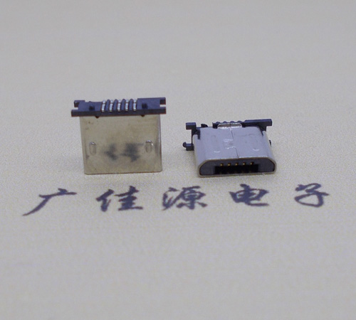 泸州MICRO USB 5P公头短体5.6mm立贴带柱无卡勾