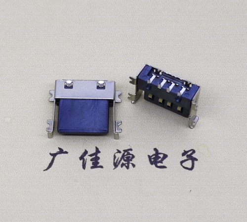 泸州薄胶芯母座 USB2.0卧式贴板A母10.0短体尺寸